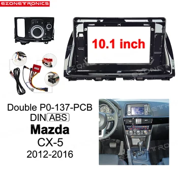 1/2Din de DVD do Carro do Quadro Único de Áudio Montagem Adaptador de Guarnição Traço Facia Painel de 10.1 polegadas Para o Mazda CX-5 de 2012 a 2016 Casal Reprodutor de Rádio