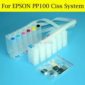 1 Conjunto de Boas CISS Com PP-100 PP-100n Chip Decodificador Para Epson PP100 PP50 PP100II PP-100II Contínua do Sistema de Abastecimento de Tinta