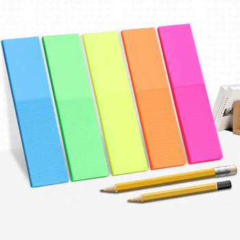 100 Folhas Fluorescente De Papel Auto-Adesivo Memo Pad Sticky Notes É Marcador De Memorando Adesivo Família E Do Escritório Material Escolar
