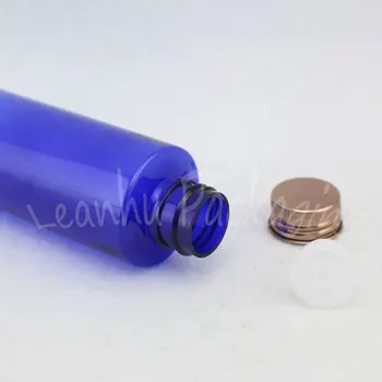 100 ml de Azul de Plástico de Garrafa de Alumínio Com Tampa de Rosca , 100CC Vazio Cosmético , Loções / Toner da Embalagem Garrafa 2