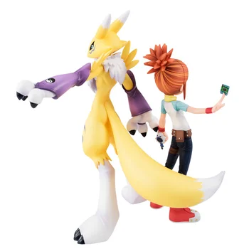 100% Original:Digital Monster Renamon & Ruki Makino 13cm de PVC Figura de Ação do Anime Figura de Modelo de Brinquedos Figura Coleção Boneca de Presente 2