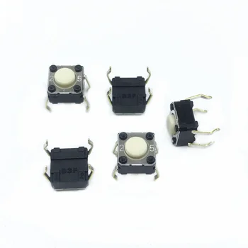 100Pcs original B3F luz, interruptor do toque de botão de pressão tátil para Logitech G300 G402 G600 G602 M215 M210 M325 M557 6*6*4.3 mm 1