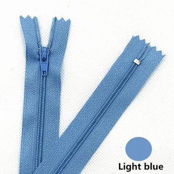 10pcs 4Inch-24inch(10cm-60Cm)Azul de Nylon Zíperes para Alfaiate Costura, Artesanato Zíperes de Nylon em Massa