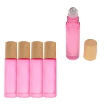 10Pcs/lot 10 ml de Óleo Essencial Garrafas de Rolos-de-Rosa Rolo Em Frascos Com Esferas de Aço Inoxidável Para o Perfume Aromaterapia Fragrância