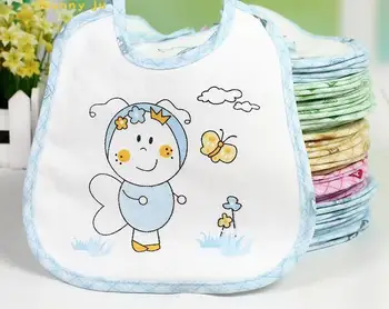 10pcs/Lot algodão Bebê babar toalha de Bebê Menino Menina Recém-nascidos Crianças Babetes Impermeáveis Saliva Toalha Bib LGF