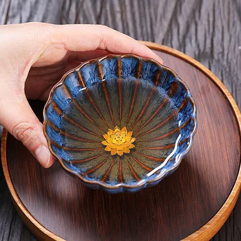 120ml Forno Alterar a China Cerâmica Xícara de Chá de Embutidos de Prata Flor de Porcelana Kung Fu Conjunto de Copos de Cerâmica Jianzhan Copos de Louça NOVA