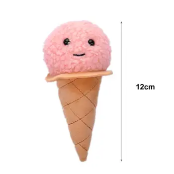 12cm Kawaii sorvete Crianças de Pelúcia, de Sobremesa de Alimentos Virar Boneca Bonito Brinquedo De Pelúcia Recheado de Boneca Brinquedo de Pelúcia Chaveiro para Mochila 5