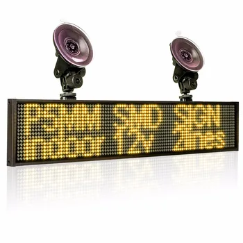 12V P5 Carro LED Sinal Interior de uma Loja virtual LED WiFi Aberta Programável Rolagem LED SMD da Placa do Ecrã de Negócios Janela Traseira LED Amarelo