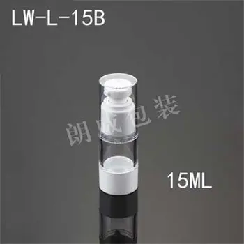 15ml branco transparente COMO a vácuo frasco Airless de cosméticos garrafa lw-l-15b , airless frasco frasco de loção de embalagens de cosméticos