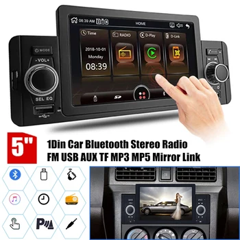 1Din auto-Rádio IPS MP5 Player Multimídia Bluetooth Autoradio Estéreo Vídeo Link de Espelho Para-Hyundai Nissian Toyota Lada