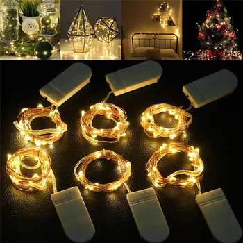 1M 2M 3M 5M LED Seqüência de Luzes Para o Natal, o Ano Novo Festa de Casamento, Decoração do Clip de Fotografia Titular Luzes de Fadas Bateria