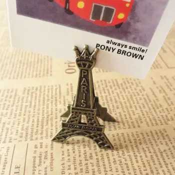 1PC Torre Effiel Paris Metal Memorando Clipes de Papel para a Mensagem de Decoração Foto material de Escritório Secretária de Decoração de Acessórios Dom Crianças