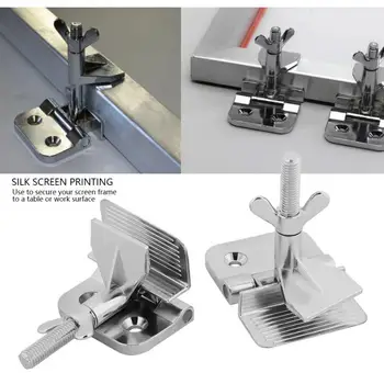 1PCS / Monte da Impressão de Tela de Armação de Metal Dobradiça Grampo DIY Hobby Ferramenta Dobradiça de Metal Grampo para Fixação da Moldura do Ecrã