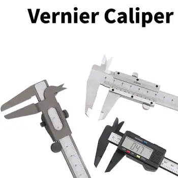 1PCS Vernier Caliper de Metal, de Plástico, de aço Inoxidável Paquímetro de Precisão do Calibre Micrômetro de Ferramentas de Medição de Ferramenta de Mão 0-120/150/160mm