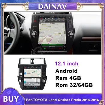 2 din Android carro GPS de navegação De TOYOTA Land Cruiser Prado 2014-2016 carro autoradio Multimídia, rádio Leitor de DVD gravador de fita