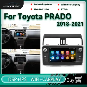 2 din Android10 Rádio do Carro Para Toyota Land Cruiser PRADO 2018-2021 de Navegação GPS Player de Multimídia de Auto Estéreo do Receptor da Unidade principal