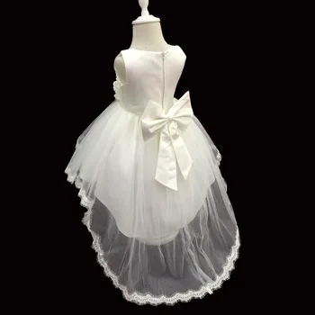 2020, a nova moda de roupas para crianças de Alfaiataria Traje de Casamento da Menina de Flor de Princesa Arco de Algodão de Crianças Vestido de 3