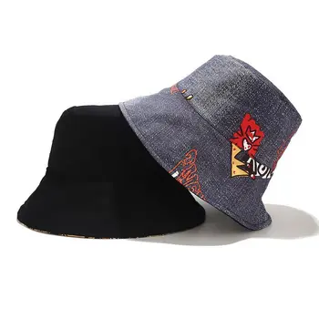 2020 Duplo lado wared Pescador chapéu do Algodão do Unisex do verão chapéu de Sol ao ar Livre chapéu de Balde de Meninas Hip Hop caps
