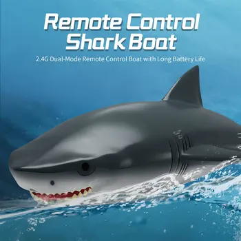 2021 Elétrica Nova Tubarão RC Barco Veículos Impermeável Piscina Modelo de Simulação de Brinquedos de Alta velocidade de Controle Remoto Barco
