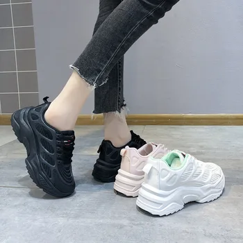 2021 nova coreano estudante de calçados esportivos mulheres tênis elevada rua de tiro tênis zapatos de mulher 2