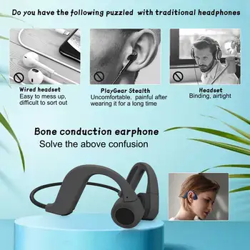 2021 Osso Novo Condução De Fones De Ouvido Bluetooth 5.0 Sem Fio Não In-Ear Fone De Ouvido Suor Esporte Impermeável Fones De Ouvido 1