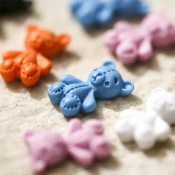 20Pcs/muito Violento Urso Nail Art Encantos Kawaii Bonito 3D Crystal Cartoon Strass Decorações Mini Manicure Acessórios 10X15mm