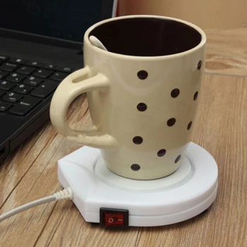 220V Branco de Café Eléctrica dispositivo de aquecimento de chávenas de Chá de Leite em Caneca de Aquecedor Pad Ferramenta de Cozinha 2