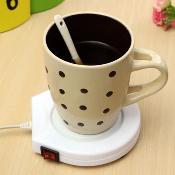 220V Branco de Café Eléctrica dispositivo de aquecimento de chávenas de Chá de Leite em Caneca de Aquecedor Pad Ferramenta de Cozinha 3