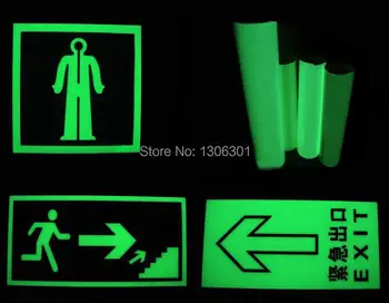 22cm*1m de 6 a 8 Horas de Armazenamento Luminescentes Filme de PVC/PET Noite Brilhante e Auto-adesivo Filme Adesivo Decorativo