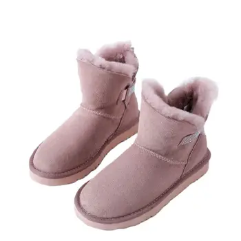 2696 Nova Moda de Inverno de Peles de Ovelhas Sapatos Integrada de Mulheres Curto de Algodão Quente do cristal de rocha Botas de Neve