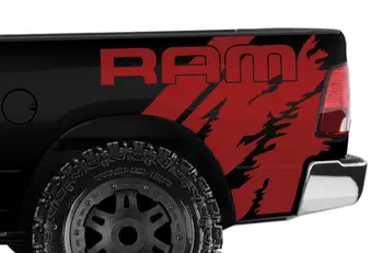 2pc Caminhão Cauda do Lado do Carro Adesivos RAM TRIMESTRE Emblema Emblema de Vinil Adesivos de Decoração Autocolante Para Dodge Ram 1500/2500/3500 2009-2018