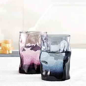 2pcs/300ML de vasilhames de vidro Frio e a quente, de Água transparente Copos de casais Beber utensílios Copo do Vinho Bar do Hotel Partido mercadorias Beber 2