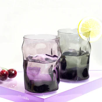 2pcs/300ML de vasilhames de vidro Frio e a quente, de Água transparente Copos de casais Beber utensílios Copo do Vinho Bar do Hotel Partido mercadorias Beber 3