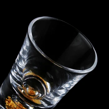 2PCS Caneca de Cristal do Copo Copo Copo Criativo Espíritos Elevados de Vinho Branco Copo de Vidro de Óculos de Festa Beber Criativo Ouro Copo Inferior 4