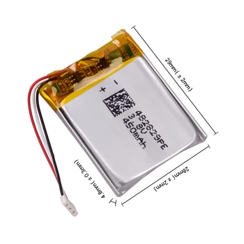 3.7 V bateria de polímero de lítio 482829 450mAh MP3 MP4 GPS Bluetooth baterias de lítio de som pequena GPS Secretário Gravador DVR 1