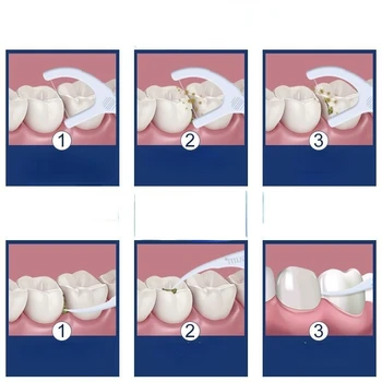 30pce o Fio Dental de Forma L Dentes Whitning Elasticidade do Fio dental Escova Interdental Dentes Vara Dente Thread de Limpeza de Cuidados Orais de Ferramentas