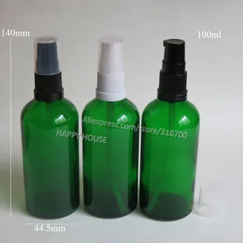 360 x 100 ml de Vidro Verde Bomba de Loção Frasco de 100cc Vazio Refillabel de Vidro Frasco de Shampoo para Embalagens de Cosméticos, Utilizando