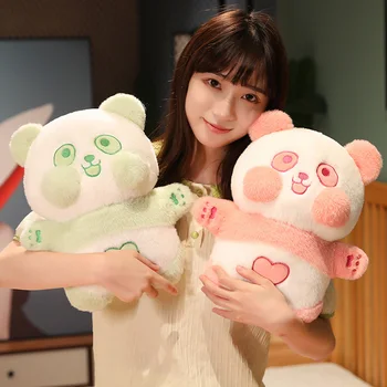 38cm Kawaii 5 Cores Suaves Amor Panda de Pelúcia Boneca, Brinquedos do Animal Bonito de Pelúcia Office Travesseiro Nap Conforto de Casa Almofada Menina Presentes Crianças 5