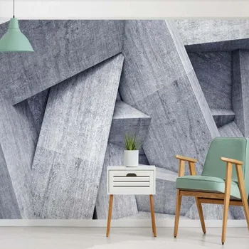 3D Abstract Faixa de Linha de Geometria Papel de Parede Mural para a Sala de estar, Quarto, Decoração Home da Parede em Casa 3d papel de Parede Personalizado Tamanho