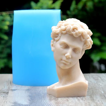 3D Silicone Sabão Molde DIY Artesanatos Fazer Bolo Ferramenta de Escultura Estátua de Gesso do Molde