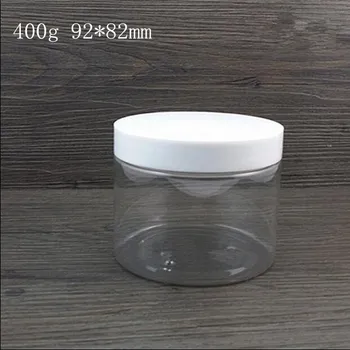 400g/ml de Plástico transparente Frasco frasco de Atacado, Varejo Originales Reutilizável Cosméticos Creme de Manteiga de Mel Pílula Recipientes Vazios frascos