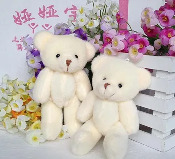40pcs 12cm pequenos ursos de pelúcia conjunto urso buquê de mini urso brinquedos de Aniversário, Decoração de Chaveiro pingente de flor