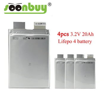 4PCS 3.2 v 20ah lifepo4 20000mah célula para veículos elétricos a bateria ups diy bateria 12v de alimentação do sistema de armazenamento