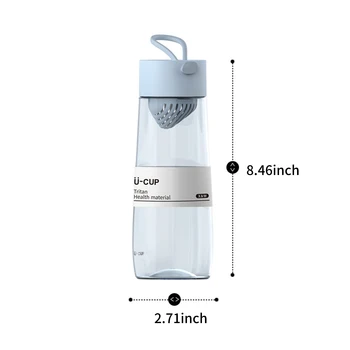 500ml de Garrafa de Água de Esporte Garrafas com Corda de Plástico BPA Livre Chaleira para Fitness ao ar livre Executando o Ginásio de Caminhada à Prova de Vazamento de Copos 5