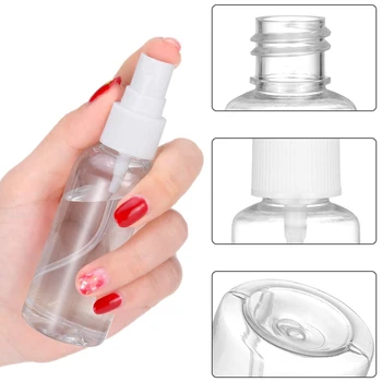 50PCS 60 Ml de Plástico Transparente Perfume Vaporizador Pequeno MIni Vazio Spray de Garrafa Reutilizável 5
