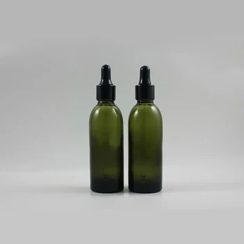 50pcs 60ml luz verde rodada do conta-gotas do frasco com conta-gotas cap,2 oz conta-gotas de vidro essentical garrafa de óleo, 2oz de vidro frasco conta-gotas