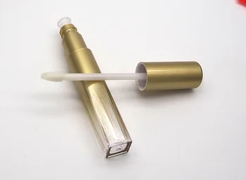 50pcs 8ml Fosco Gradiente de Plástico de Ouro brilho labial do Tubo de Garrafa de Acessórios de Viagem maquiagem Cosméticos Embalagens