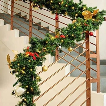 5PCS Artificial Árvore de Natal, Guirlanda de Vime Garland Para a Árvore de Natal, Guirlanda Decoração Enfeite Pendurado Ornamento Grinaldas de Natal