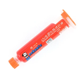 5pcs Cura UV Soldagem Óleo Vermelho 10cc Placa de Circuito a Proteger a Pintura Solda Creme Colar de Solda Fluxos Para Soldar Reparação