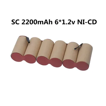 7.2 V 2200mah SC Ni-Cd Recarregável Bateria Para DIY chave de Fenda Elétrica da Broca de Lanterna SUBC as baterias